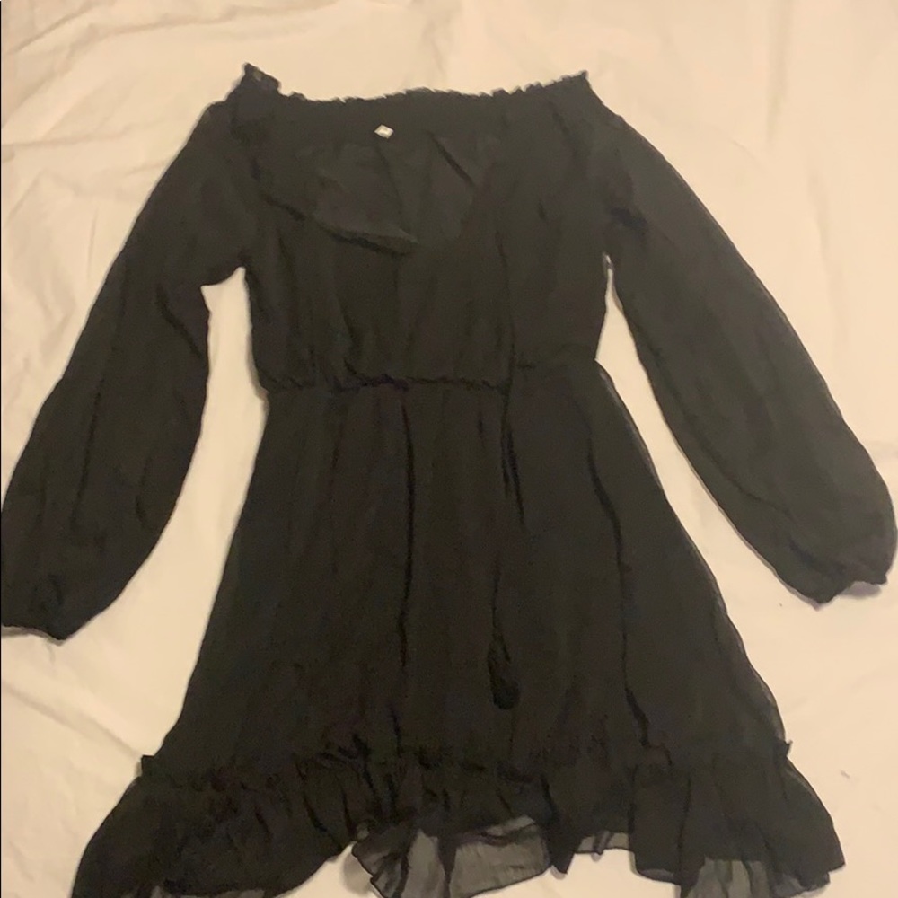 Little black shear dress